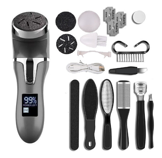 LCD Digital Display Electric Vacuum Cleaner Foot Scrubber Exfoliating Pedicure Beauty Supplies Gadgets